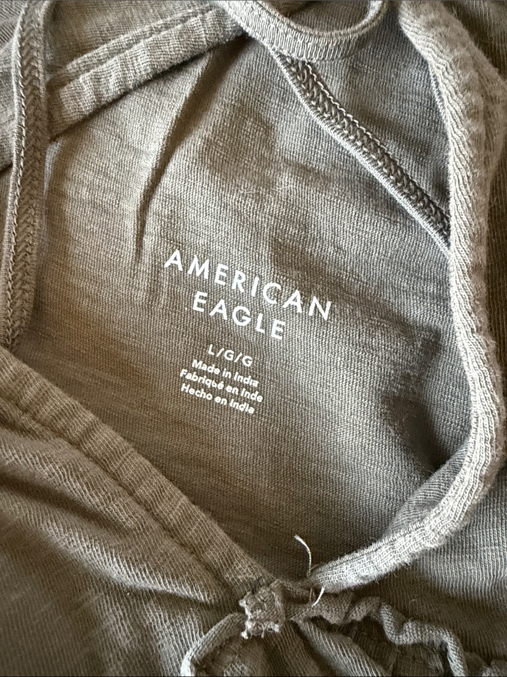 American Eagle Outfitters Olive Green V‑Neck Jumpsuit - Picture 4 of 4